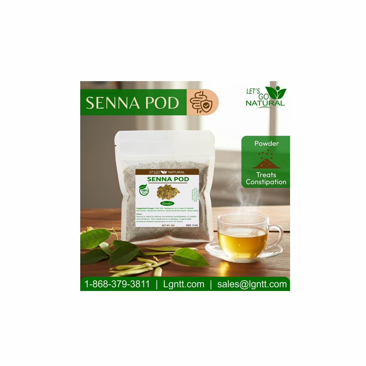 Senna Pod powder Flyer