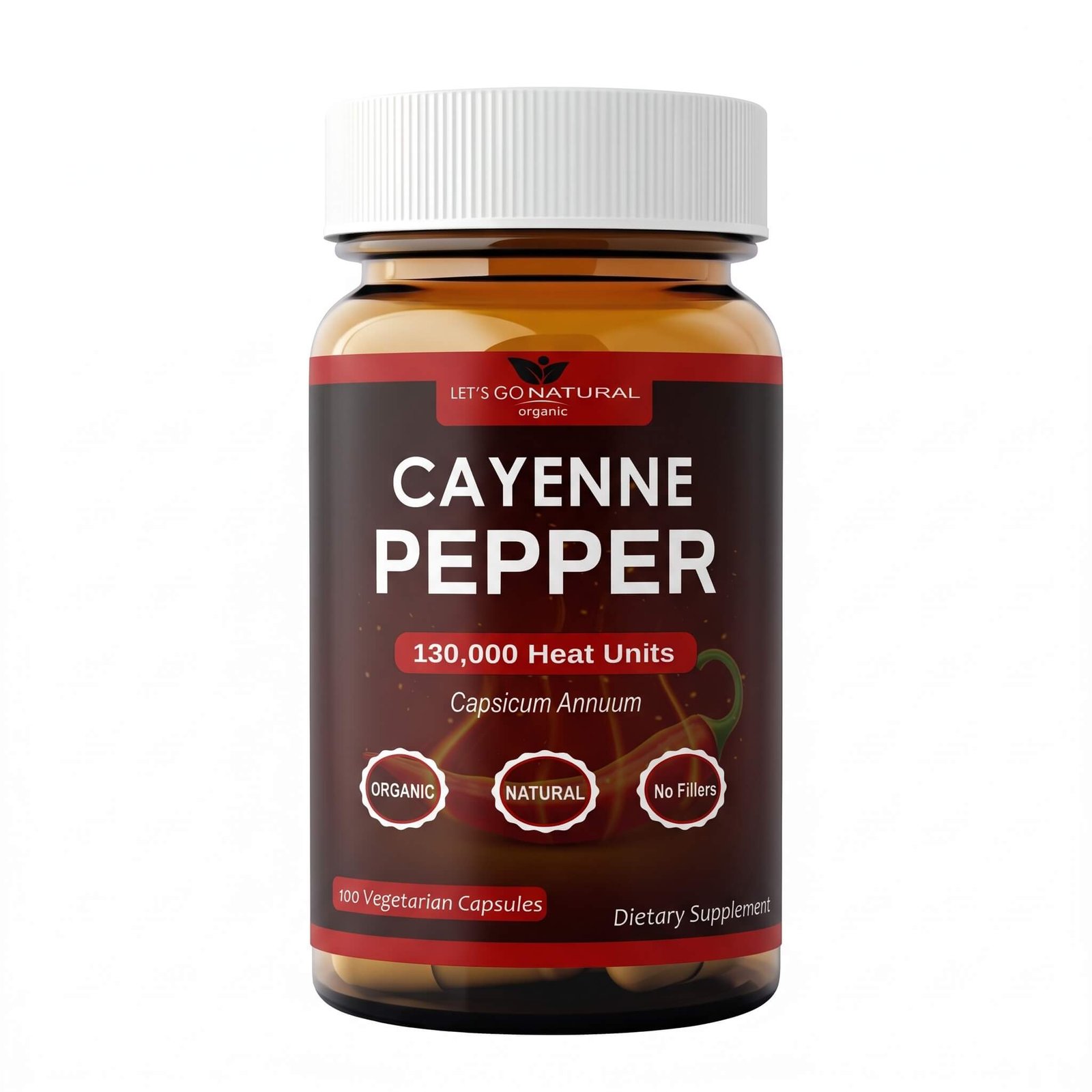 Cayenne Pepper 100 Caps - 130,000 SHU