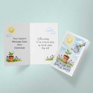 Philippians 4 V19 -Scripture-Greeting-Card-C002a